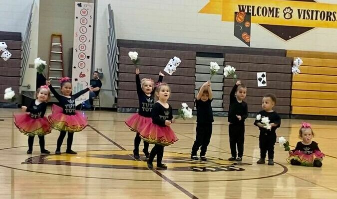 The Teeny Kix dancers brought smiles and sweetness as they performed to "Going to the Chapel". Photo by Shawna Wendler